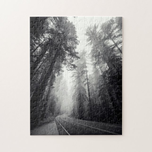 Puzzle Vista de los árboles de la secoya en bosque (Vertical)