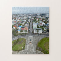 Vista de Reykjavik, Islandia desde Hallgrimfrikja