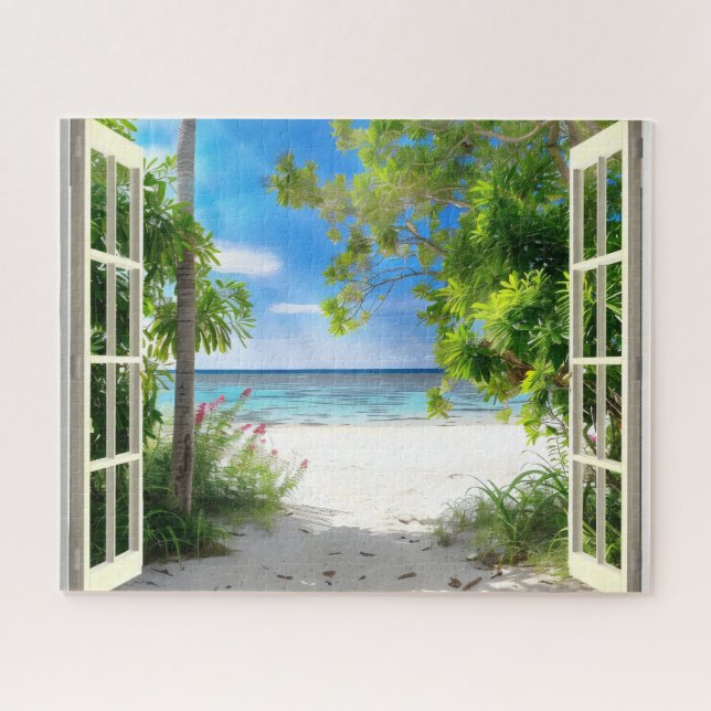 Puzzle Vista de ventana de Isla Tropical (Horizontal)