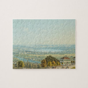 Puzzle Vista de Zurich, c.1840 (w/c)