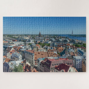 Puzzle Vista del casco antiguo de Riga desde arriba
