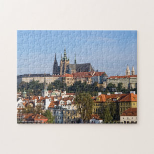 Puzzle Vista del casco antiguo y del castillo de Praga, R