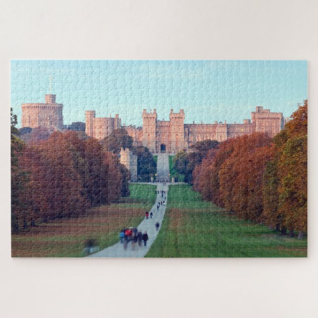 Puzzle Vista del Castillo de Windsor desde Long Walk Wind (Horizontal)