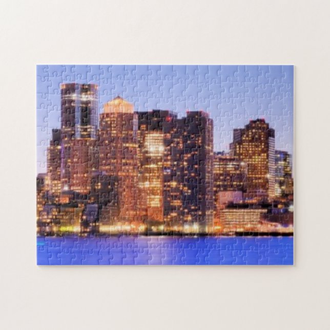 Puzzle Vista del distrito financiero de Boston céntrica (Horizontal)