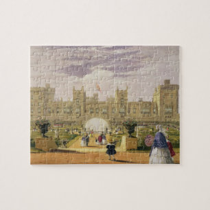 Puzzle Vista del este del castillo y del jardín, Windsor