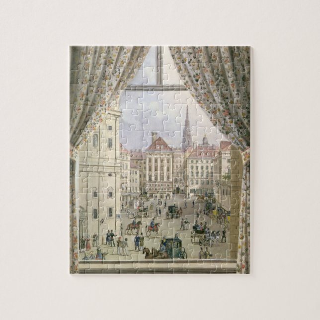 Puzzle Vista del Freyung, Viena, 1825 (aguazo en pape (Vertical)