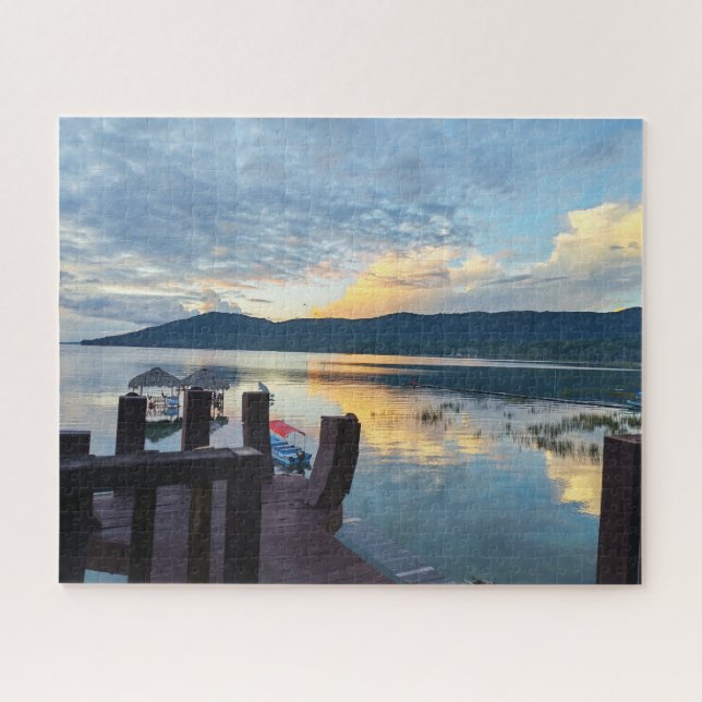 Puzzle Vista del lago desde una terraza (Horizontal)