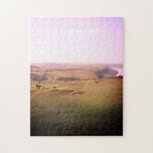 Puzzle Vista del mar sobre el campo de golf foto paisaje