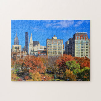 Puzzle Vista desde arriba: Otoño en Union Square Park NYC