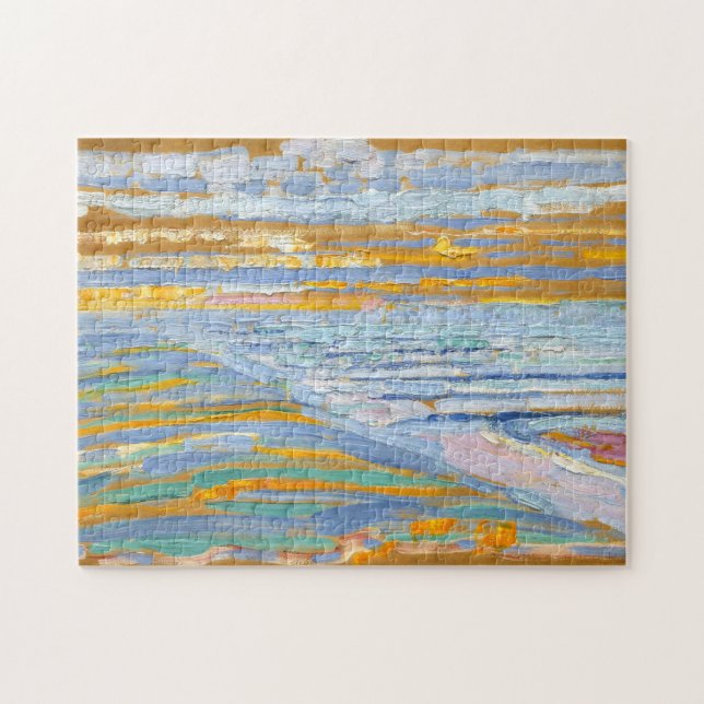 Puzzle Vista desde las dunas con playa por Piet Mondrian (Horizontal)