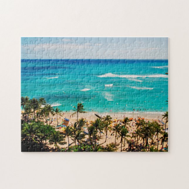 Puzzle Vista Elevada De Waikiki Beach Scene, Honolulu 2 (Horizontal)