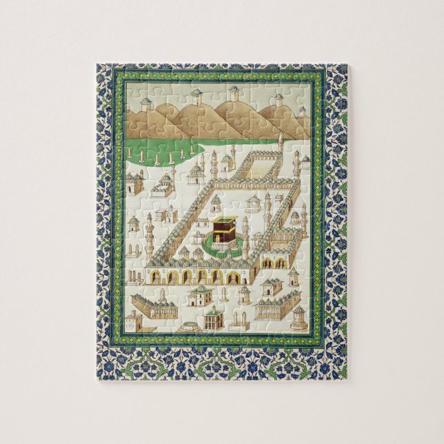 Puzzle Vista esquemática de La Meca, mostrando el (Vertical)