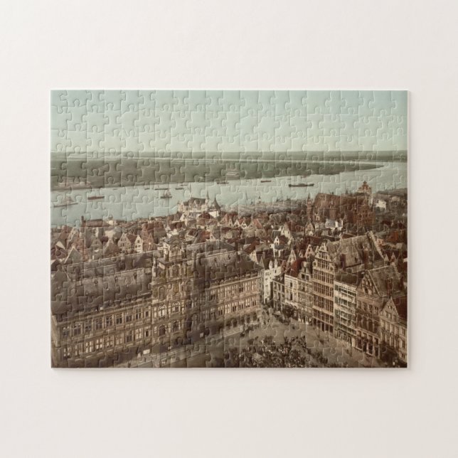 Puzzle Vista general de Amberes I, Bélgica (Horizontal)