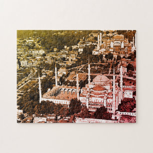Puzzle Vista general de la mezquita azul de Estambul Turq