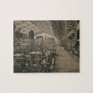 Puzzle Vista interior del pasillo de la maquinaria, de