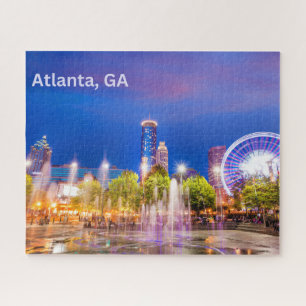 Puzzle Vista nocturna del GA City Park de Atlanta