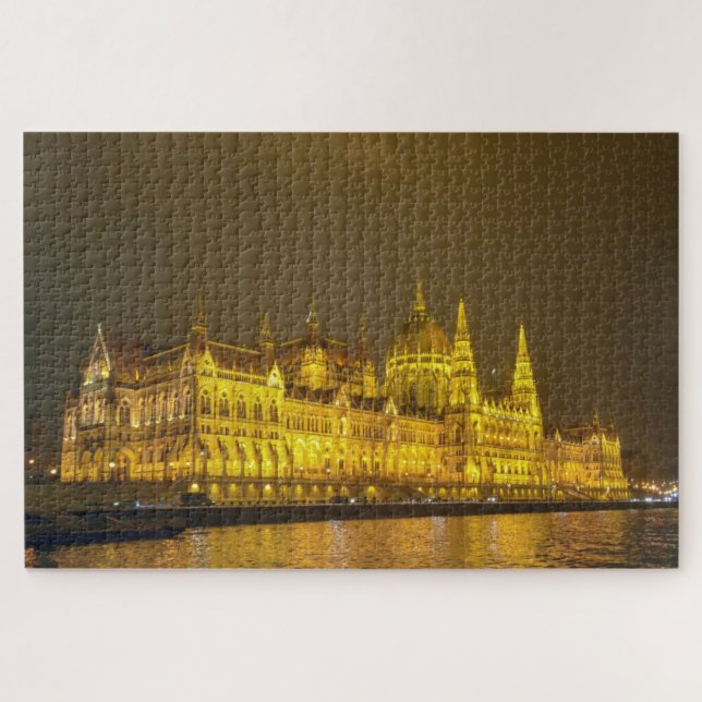 Puzzle Vista nocturna, Parlamento húngaro, Budapest Hungr (Horizontal)
