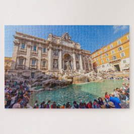Puzzle Vista panorámica de la Fontana de Trevi, Roma, Ita