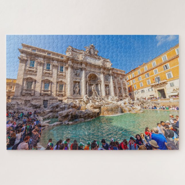 Puzzle Vista panorámica de la Fontana de Trevi, Roma, Ita (Horizontal)