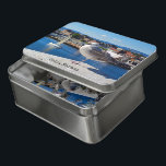 Puzzle Vista panorámica de Oslo, Noruega, lata metalizado<br><div class="desc">Impresionante vista de Oslo,  capital de Noruega,  un hermoso día en Oslo. Gaviota. Noruega. Personalizable. Rompecabezas en caja de lata con panorama en Oslo</div>