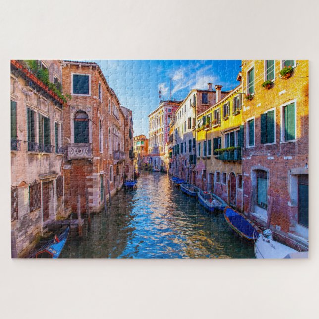 Puzzle Vista panorámica de un canal en Venecia, Italia (Horizontal)