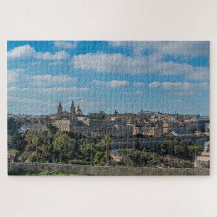 Puzzle Vista panorámica del casco antiguo de La Valeta en