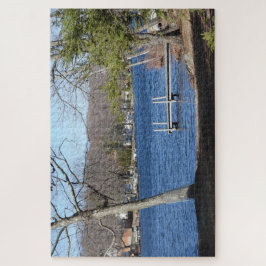 Puzzle Vista panorámica del lago en Connecticut