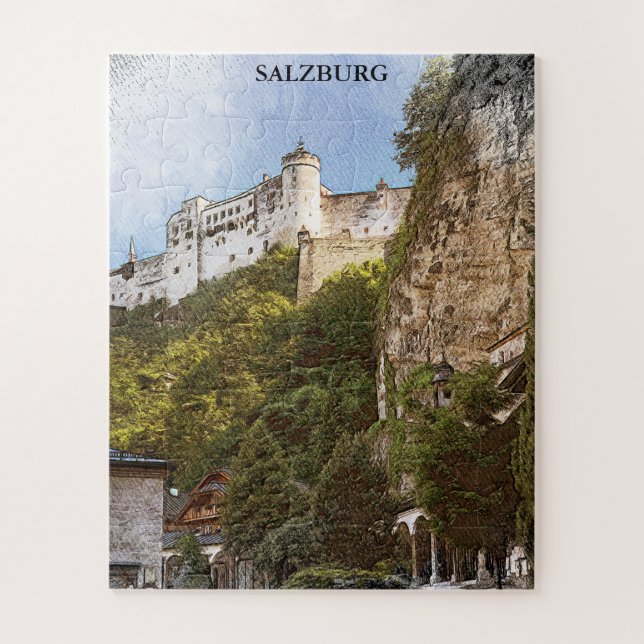Puzzle Vista panorámica del Viaje de Salzburgo Austria (Vertical)