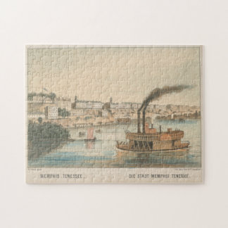 Puzzle Vista pictórica de Memphis TN (1854)