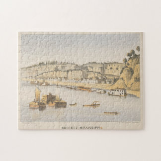 Puzzle Vista pictórica de Natchez MS (1854)