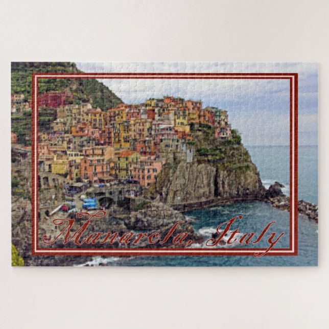 Puzzle Vista pintada de Manarola, Italia - 20x30 pulgadas (Horizontal)