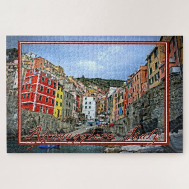 Puzzle Vista pintada de Riomaggiore, Italia - 20x30 pulga (Horizontal)