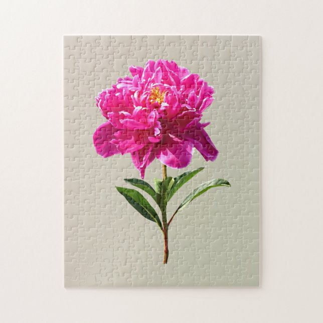 Puzzle Vivid Pink Peony (Vertical)