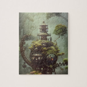Puzzle Vivienda de selva steampunk