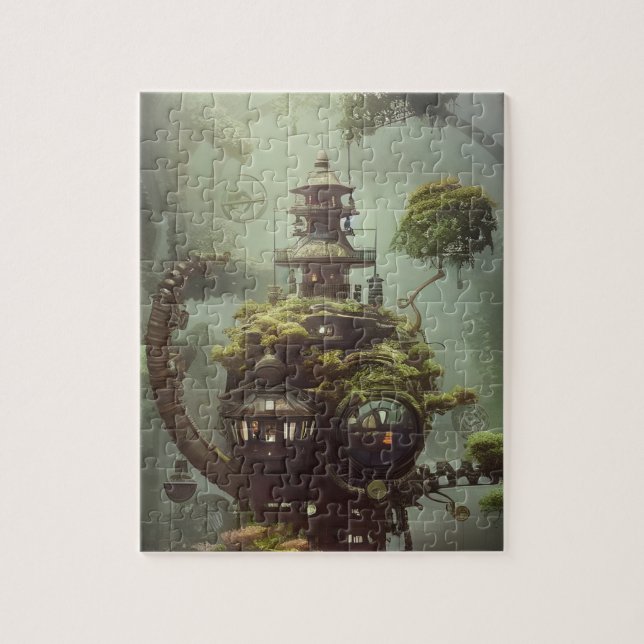 Puzzle Vivienda de selva steampunk (Vertical)