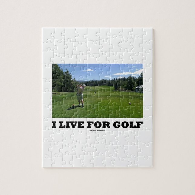 Puzzle Vivo para el golf (el golfista en campo de golf) (Vertical)