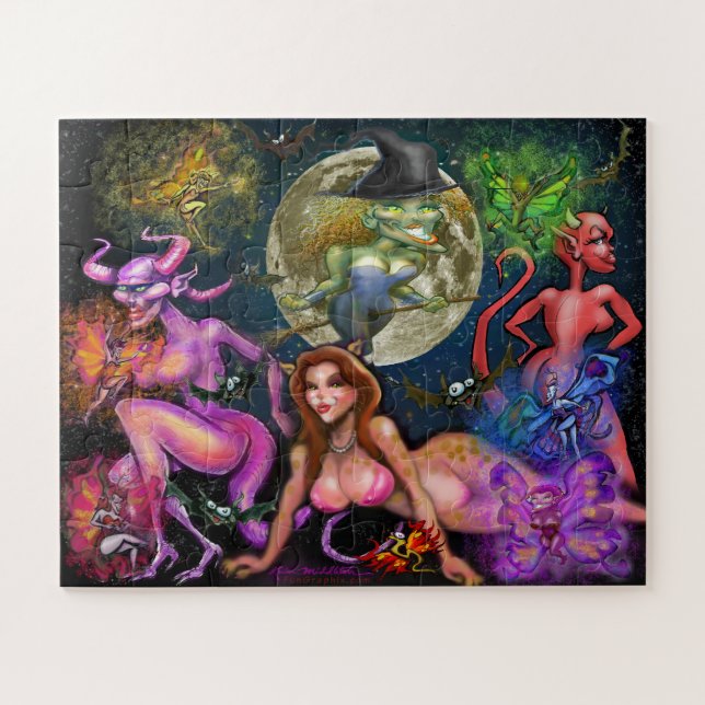 Puzzle Vixens de Halloween (Horizontal)