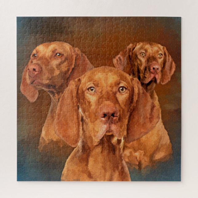 Puzzle Vizsla - collage húngaro del indicador (Vertical)
