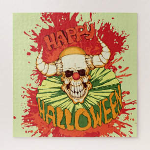 Puzzle Volante de Halloween: tema diabólico del payaso