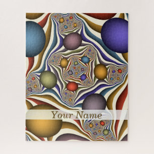 Puzzle Volar hacia arriba, nombre abstracto fractal moder