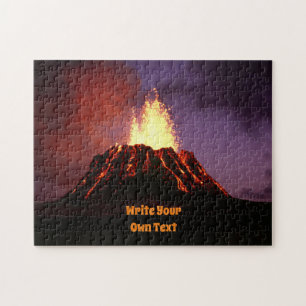 Puzzle Volcán activo - Escribe tu propio texto