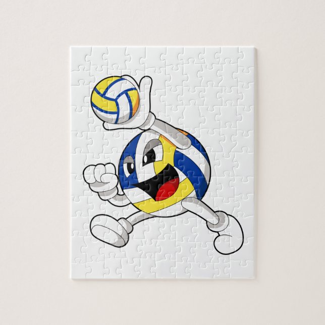 Puzzle Voleibolista con voleibol (Vertical)