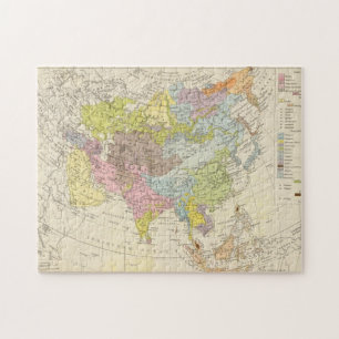 Puzzle Volkerkarte von Asien - Mapa de Asia
