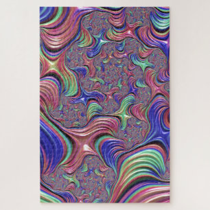 Puzzle Vórtice Colorido Resumen Espiral Trippy Fractal