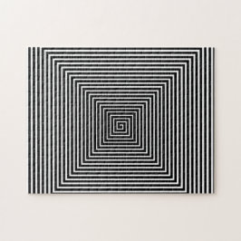 Puzzle Vórtice de la escala negra y blanca | Ilusión ópti