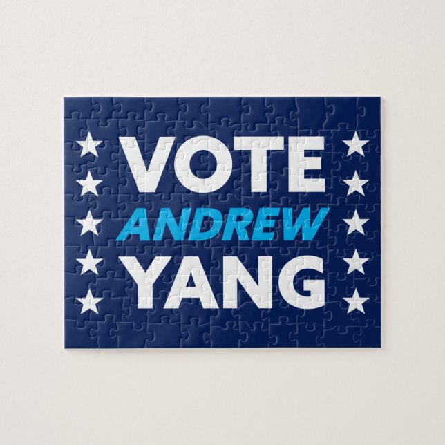 Puzzle Vota a Andrew Yang alcalde de Nueva York Estrellas (Horizontal)