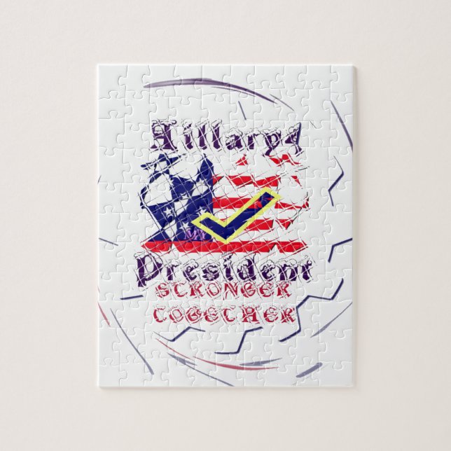Puzzle Vote for Hillary USA Stronger Together  My Preside (Vertical)