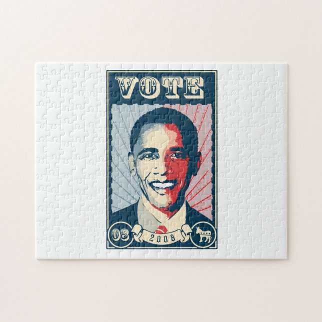 PUZZLE VOTO DE OBAMA DE LOS RAYOS - .PNG (Horizontal)