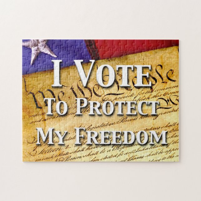 Puzzle Voto Para Proteger Mi Libertad (Horizontal)