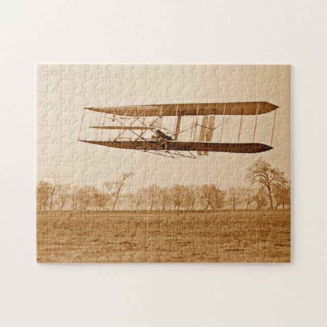 Puzzle Vuelo 85 Orville Wright Bi-plane C 1904 Sepia (Horizontal)